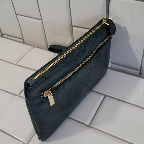 BEFEN Green Marbled Vegan Wristlet Pouch with Multiple Internal Compartm… - Picture 5 of 9